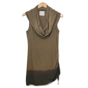 Raw Earth Wild Sky Cowl Neck Sleeveless Organic Cotton Tunic Top Size S